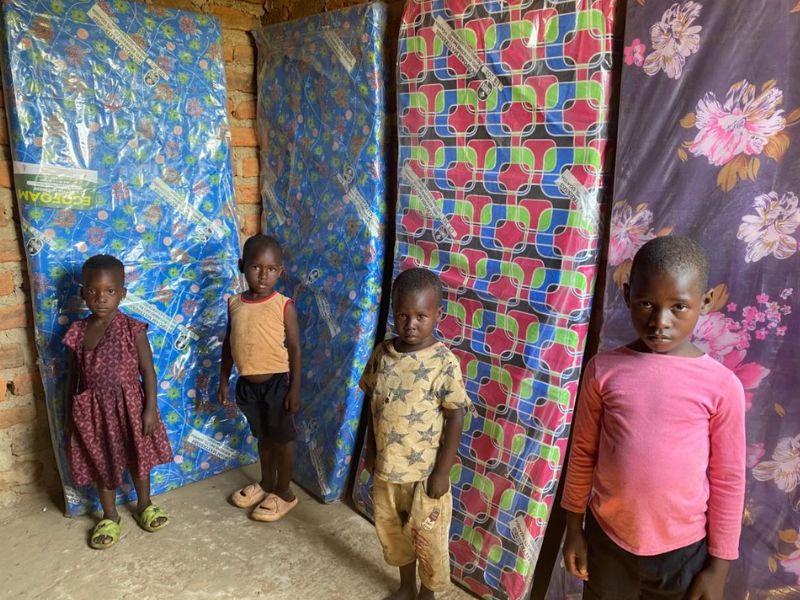 Mattress donations at children's home